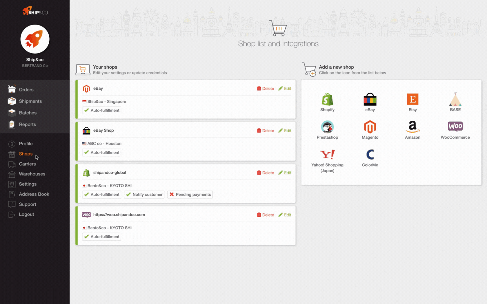 How to connect  to Ship&co – Ship&co