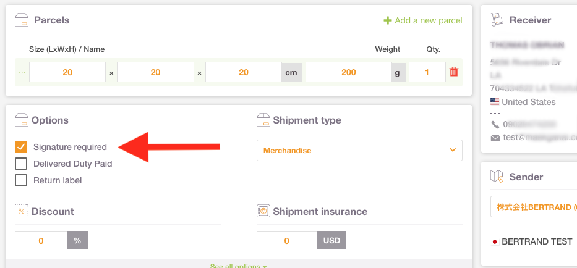 How to require a Direct Signature for DHL Shipment in Ship&co Ship&co